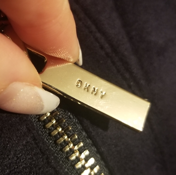 DKNY MODA TROPICA Blue Suede Fit and Flare Blazer NWT sz 6 - Picture 2 of 4